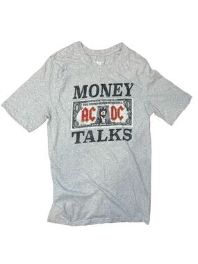 AC/DC Gray 'Money Talks' Band Graphic Unisex T-Shirt